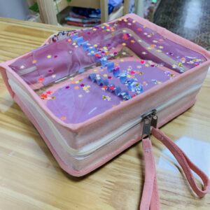 Cartuchera Valija # estrellitas verde agua