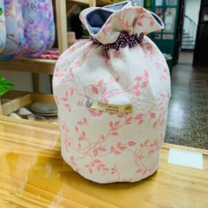 Bolsito organizador o algodonera #hojas rosas