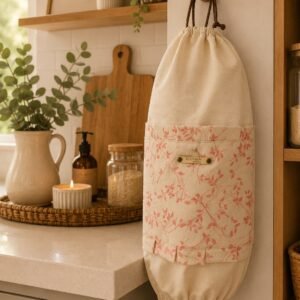 Porta Bolsas#hojas rosas